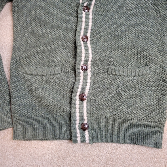 J Crew Mens Grandpa Cardigan Rugged Merino Wool Blend SZ S - Picture 3 of 14